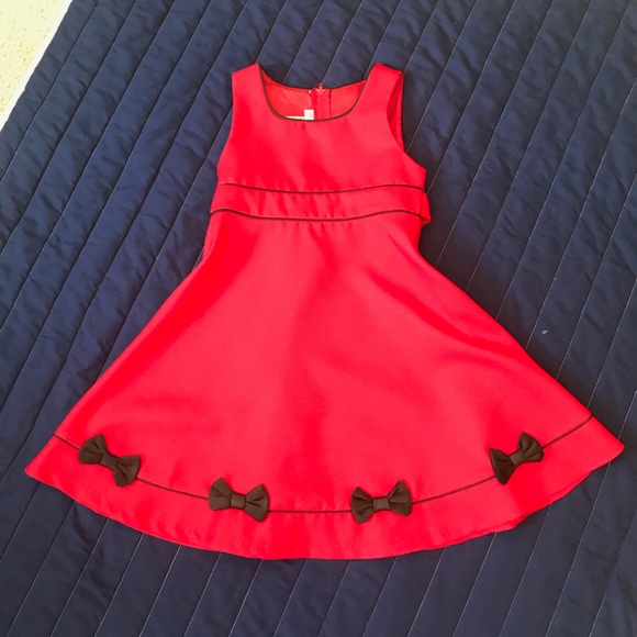 Elegant, Red 2-Piece Classic Girls Dress - Picture 2 of 7